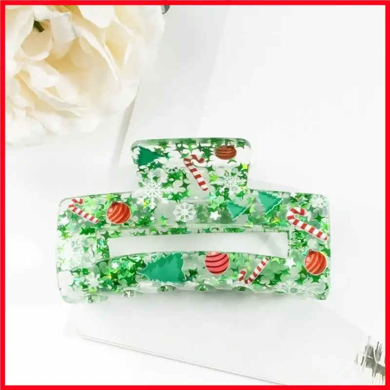 

F3MF Рождественские волосы Когтя Большой хвостик ловить Санта -Барреттес