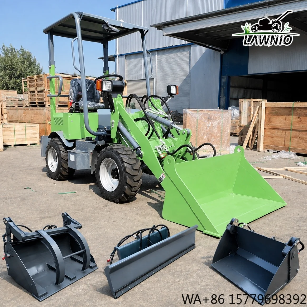 Free Shipping Electric Wheel Loader  Dual Drive Motors High Maneuverability for Fertilizer Handling Electric Loader