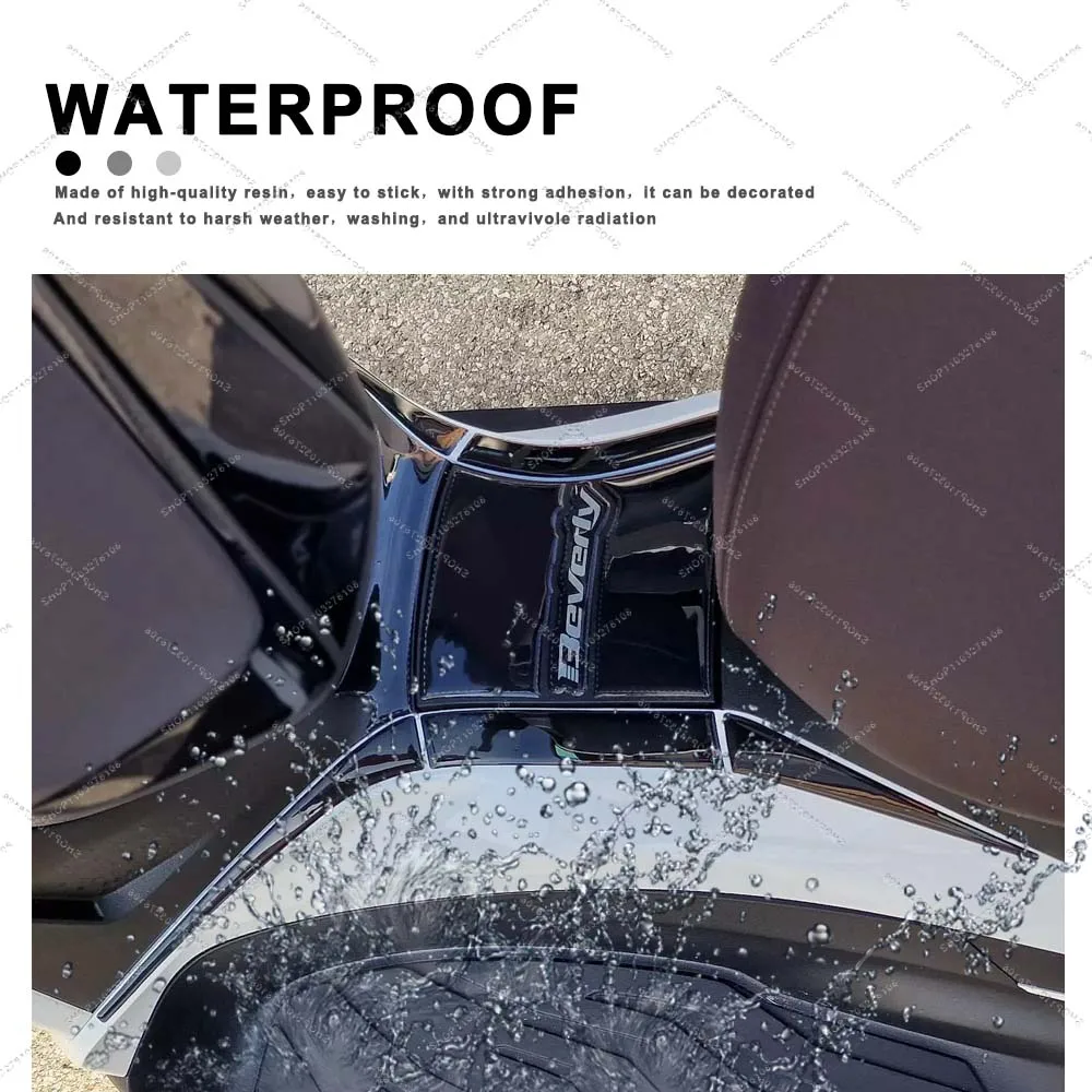 ل بيفرلي 300 و 400 2022 دراجة نارية خزان بوابة حماية ملصق ثلاثية الأبعاد الراتنج مقاوم للماء المضادة للخدش ملصق مائي #2