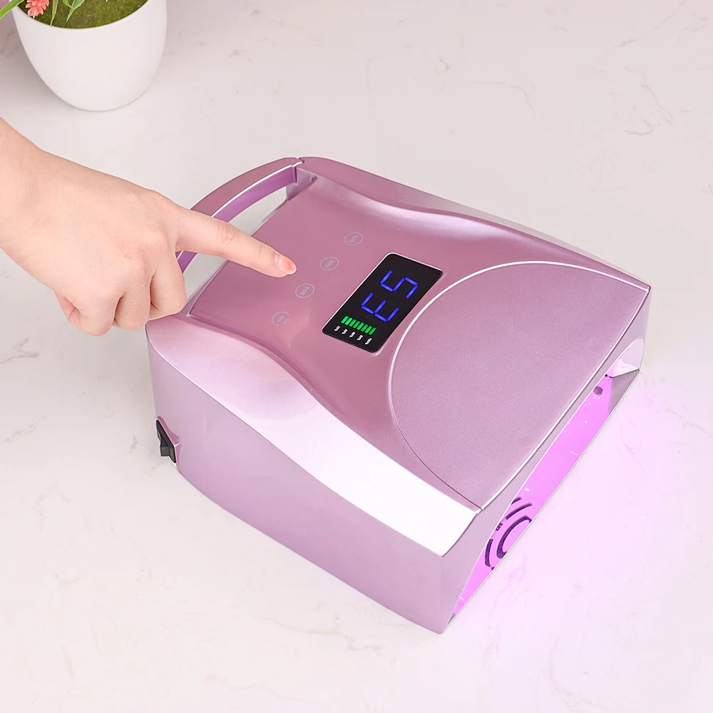 

High Power 96W Rechargeable Nail Lamp UV LED Nail Dryer Red Light Beads for Curing Polish Nail Manicure Electric Acetone Protect