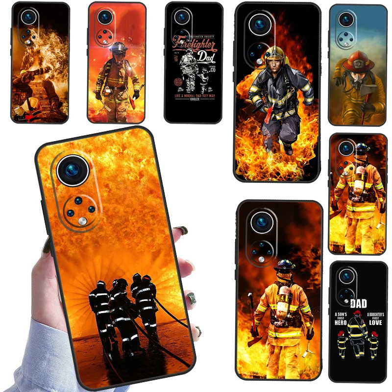 Firefighter Heroes Fireman Soft Case For Huawei Honor 50 8X 9X 10i P20 P40 Lite P30 Pro P Smart 2019 Nova 9 5T Cover