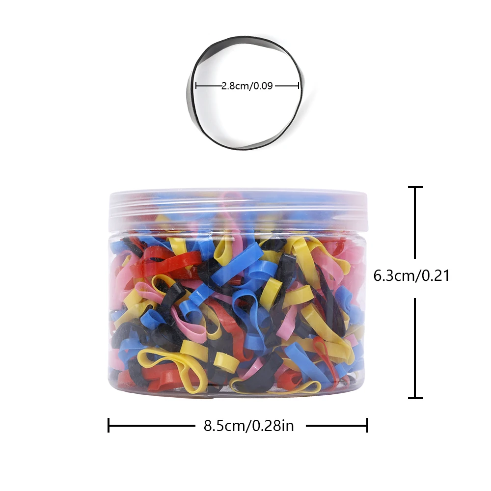 500pcs Color Disposable Thickened Headrope Kids High Elastic Non-damaging Rubber Band Girl Hair Rubber Rings Hair Accessories