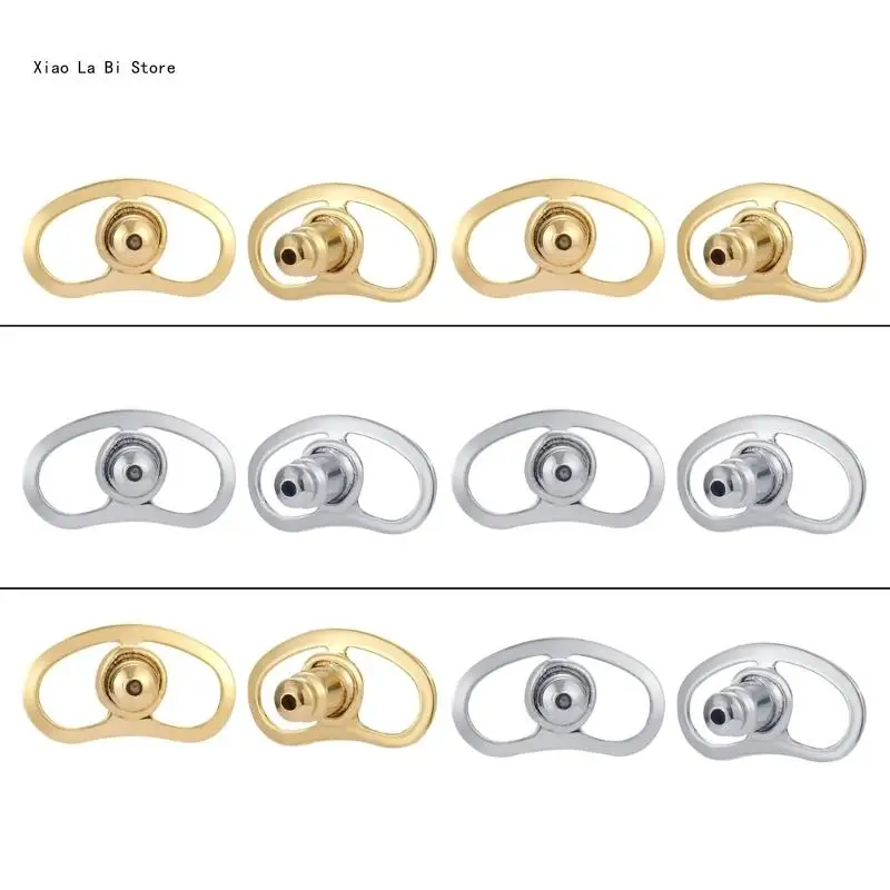 Büyük Küpeler için 4'lü Ayarlanabilir Küpe Desteği Arkalıkları Pratik Kulak Kapatma Fişi Kulak Lobunu Destek Yamaları XXFD