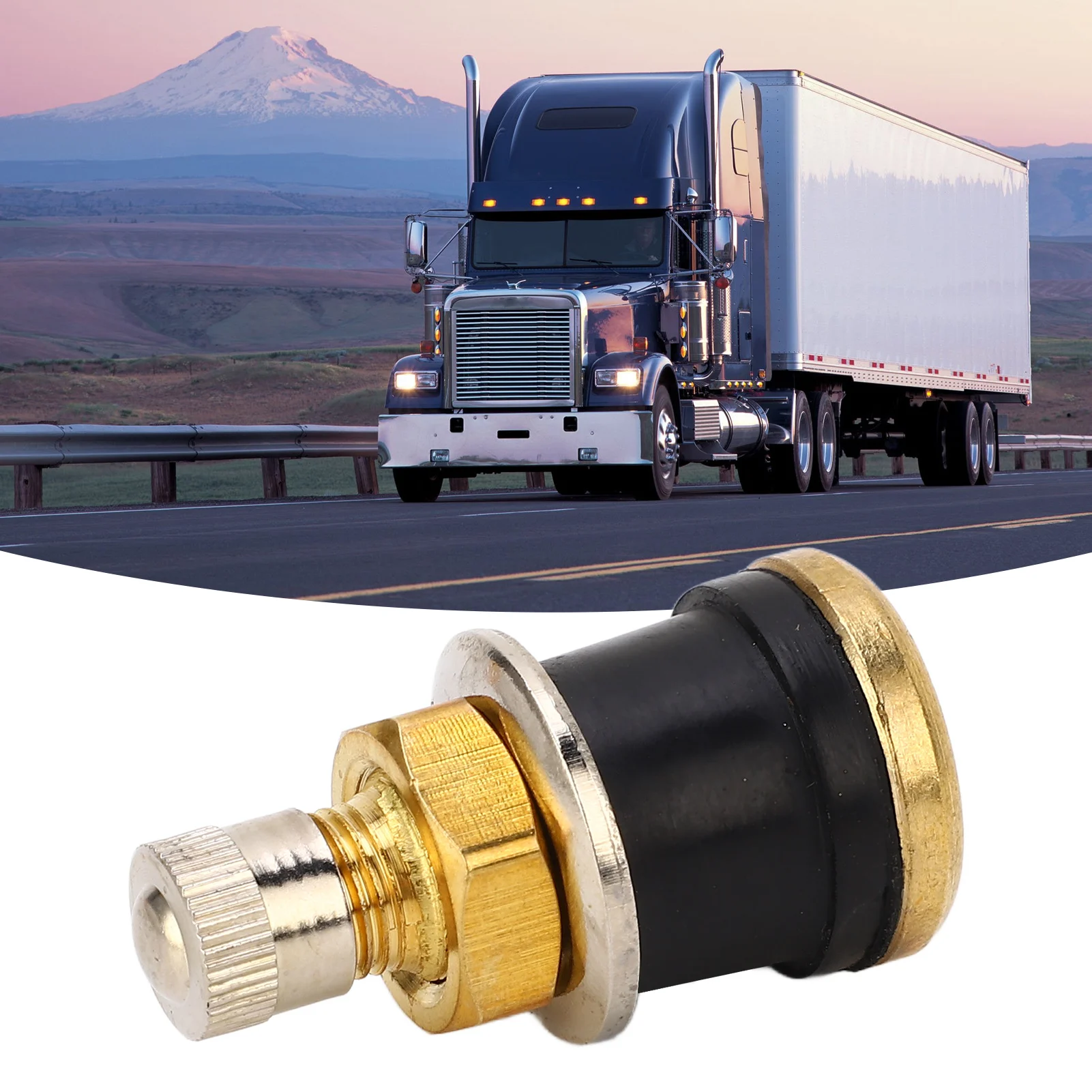 

20Pcs 1‑1/8in Truck Tubeless Tyre Valve Stem Copper Stable Performance for Vans Trailers RVs 0.625in Valve Hole