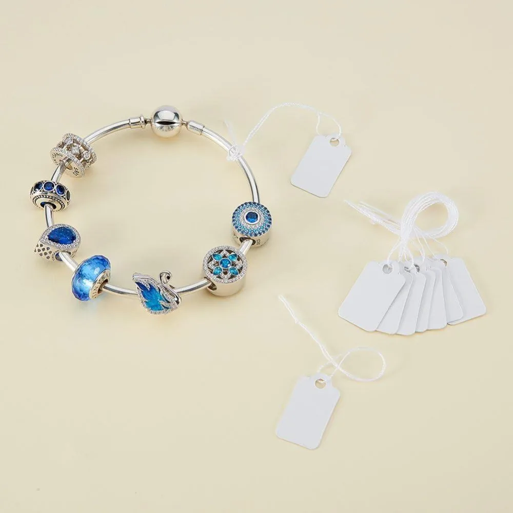 Price Tags 500 PCS Rectangular White String Marking Tags Gift Tags Jewelry Price Tags Clothing Display Tag Price Label view 3