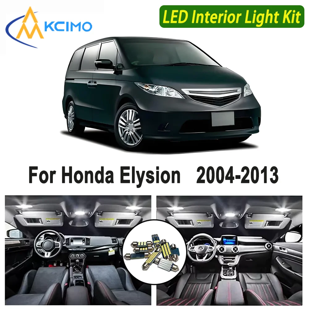 Kcimo LED لهوندا Elysion 2004 2006 2007 2008 2009 2010 2011 2012 2013 قسط مشرق LED الداخلية قبة خريطة إضاءة صندوق السيارة عدة