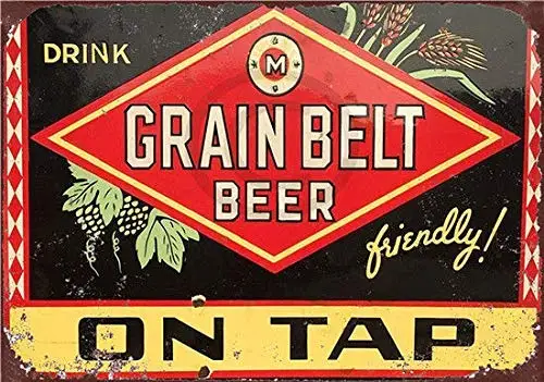 Kexle Vintage Custom Metal Signs 12 x 16 - Grain Belt Beer Chic Art Wall Decort Home Yard Signs Bar Hotel Cafe Pub restaura sign