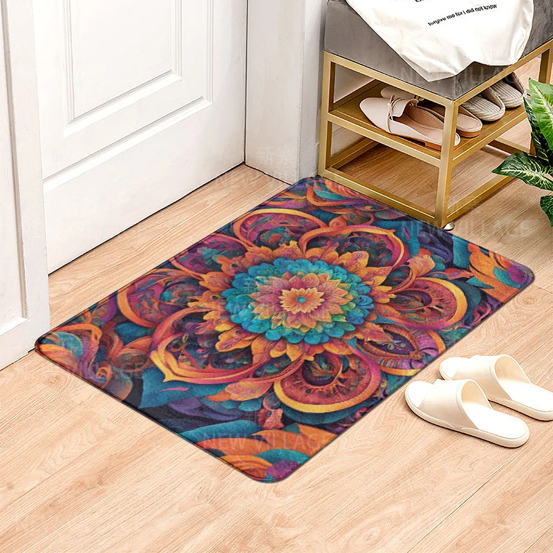 House entrance carpet Home door mat Modern Nordic style Room Bath Foot bathroom non-slip Kitchen water absorption rugs Abstract