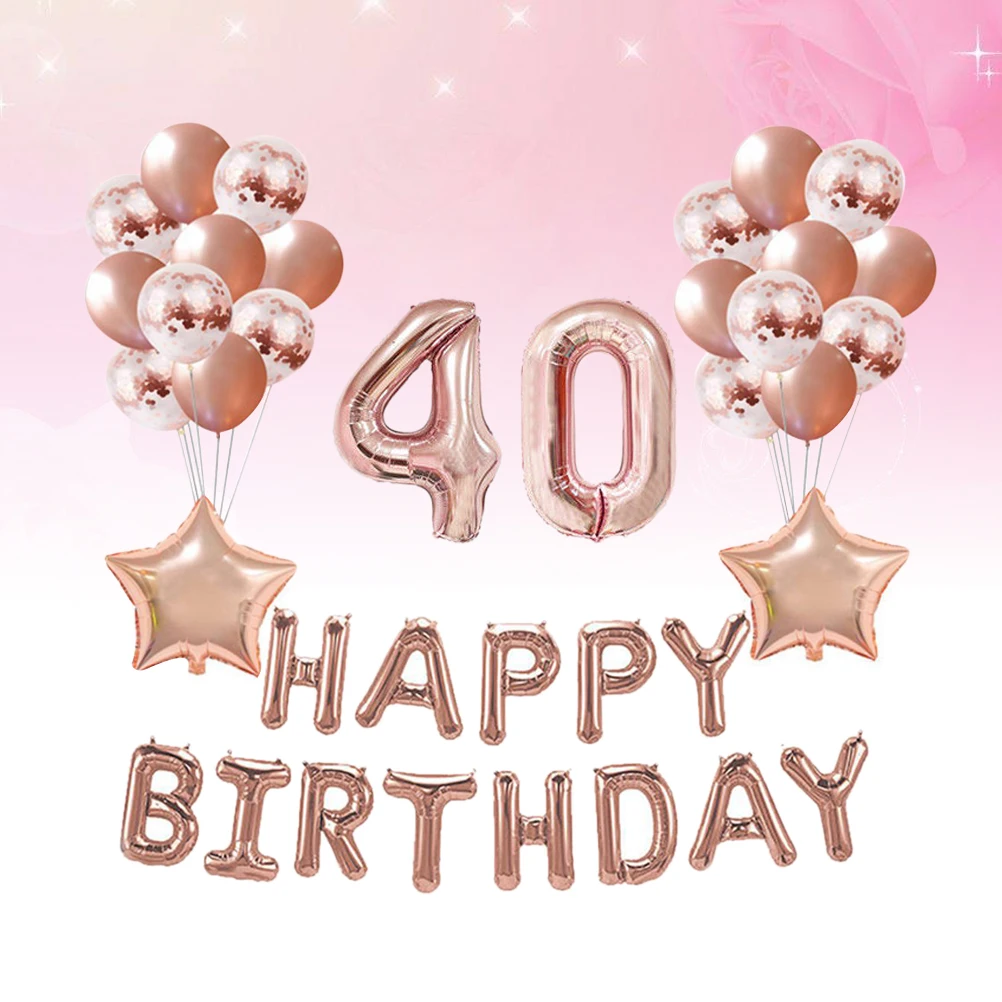 

37 Pcs Balloons Set Latex Aluminum Sequins Non Toxic Kids Latex Balloons Bedroom Garden Party Supplies Decorative