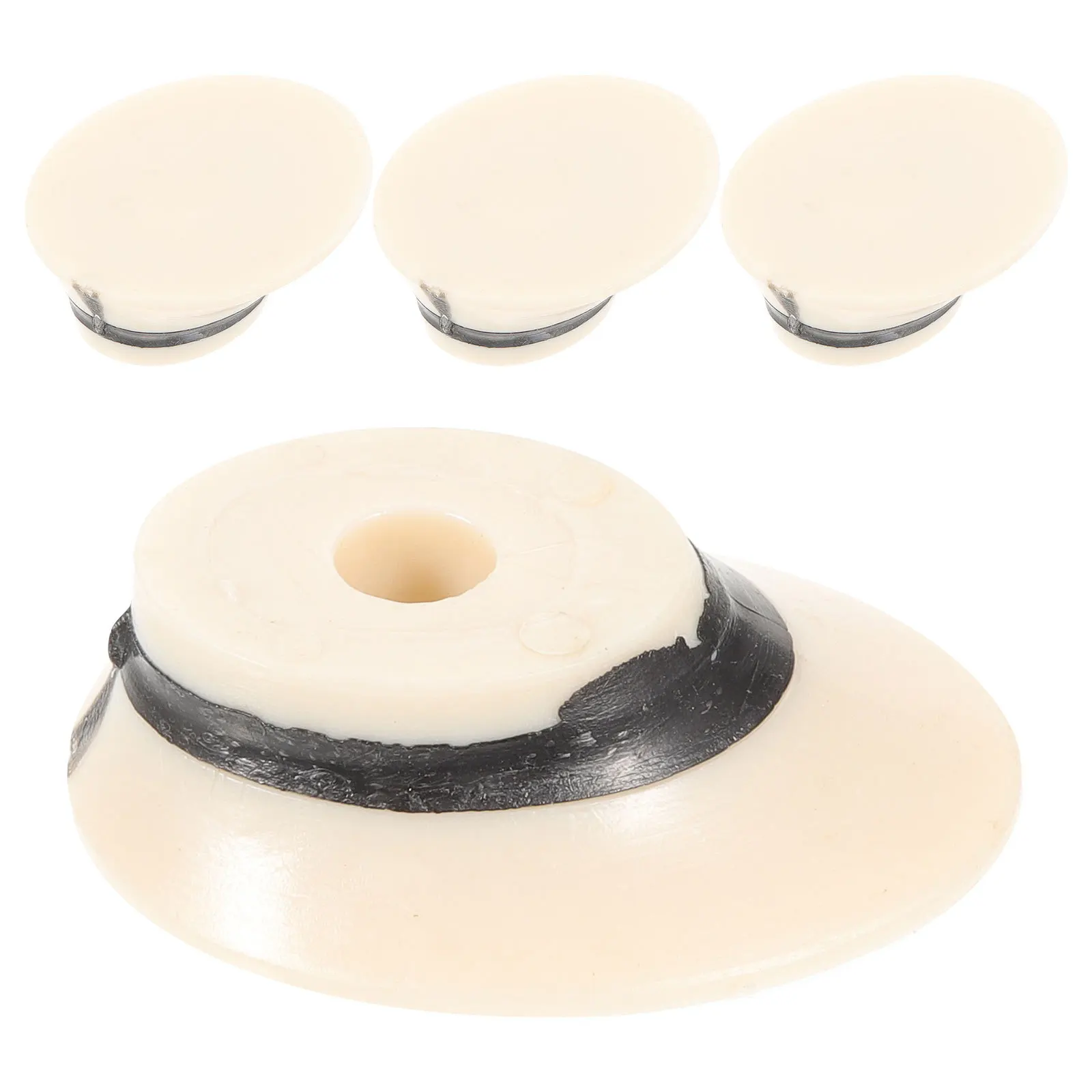 

4Pcs Erhu Top Pole Heads Replacement Bone Powder Bakelite Fittings Durable Repair Parts DIY Accessories for Chinese Erhu