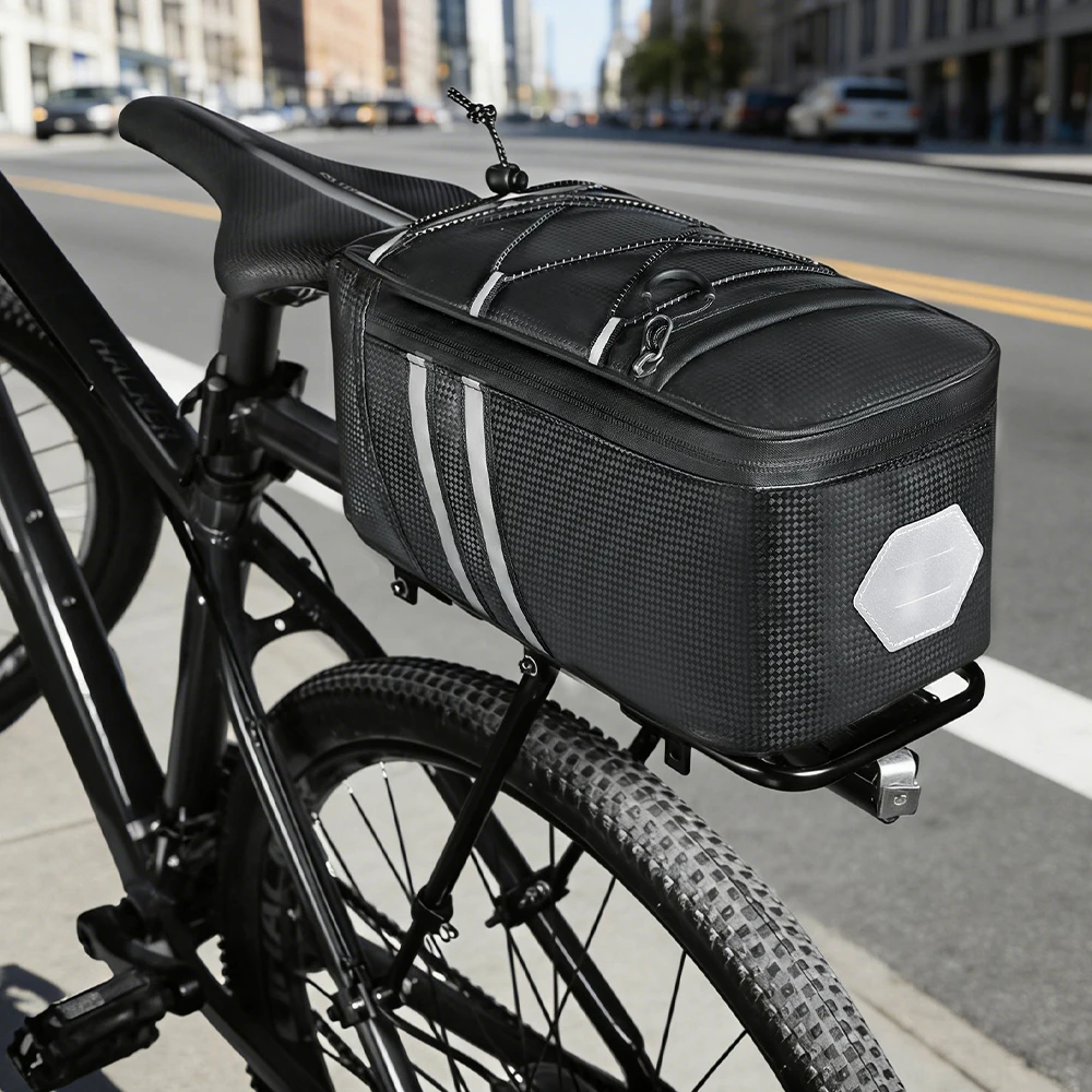 NEWBOLER Fahrrad-Gepäckträgertasche 10L Fahrrad-Hecktasche Wasserabweisende Fahrrad-Gepäckträgertasche Fahrrad-Rücksitztasche Radfahren Bikepacking – Detail 12
