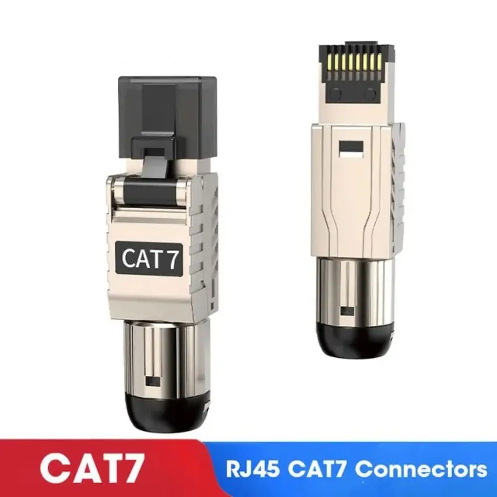 RJ45 Cat8 Cat7 Cat6A Connectors RJ45 Metal Tool Free Easy Termination Plug 2000MHz 40G LAN Cable 22AWG - 24AWG