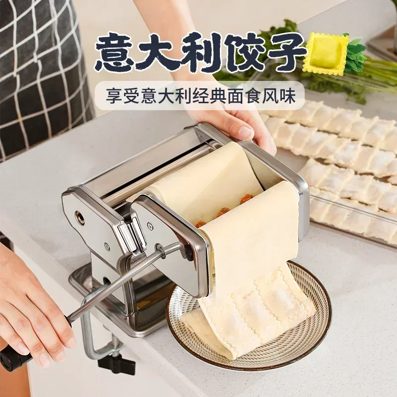 Household Multi-function Stainless Steel Manual Snack Mold Dumpling Skin Abs Press Molder Split Noodle Press