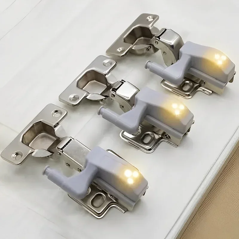 2/20Pcs LED Inner Hinge Lamp Universal Cabinet Sensor Lights Cupboard Closet Wardrobe Induction Night Lamps for Kitchen Bedroom
