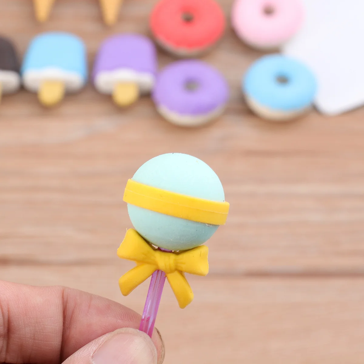 

4Pcs Fruit Animal Shaped Pencil Eraser Creative Cartoon Stationery for School Kids Students Office Drawing Supplies