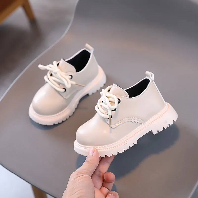 Kids Leather Shoes School Performance Versatile Children's Shoe for Girl Fashion Simple Trend Non-slip Boys Causal Stage Shoes