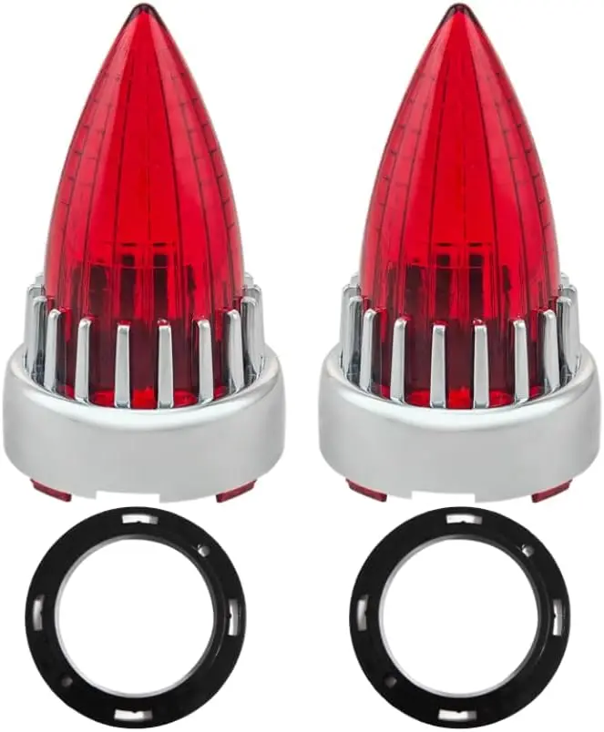 

3 1/4 "мотоциклетные чехлы для линз указателей поворота, 2 шт., красные запасные части для линз заднего фонаря для Harley Road King Elec