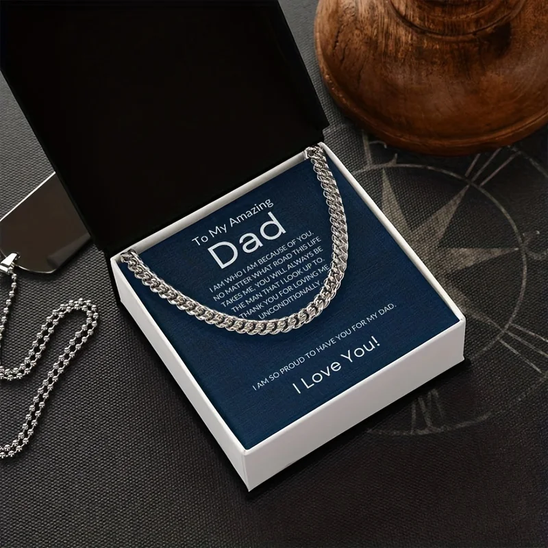 Father's Day Card Gifts Box For Men,Party  Edgy  and brithday Gifts for father,Men's Jewellery Accessories Box From Daughter Son