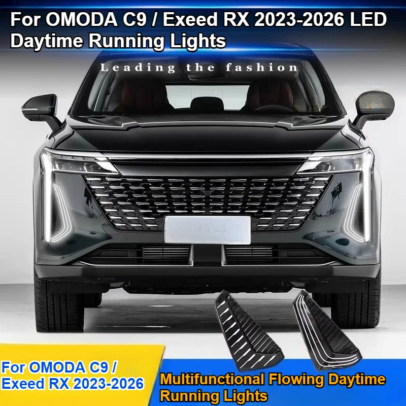 For OMODA C9 / Exeed RX 2023 2024 2025 2026 LED Daytime Running Light Retrofit Daytime Running Turn Signal Accessories