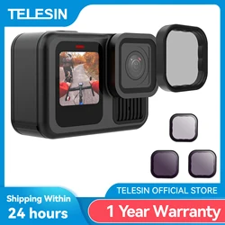 TELESIN ND8 ND16 ND32 ND64 CPL Lens Filter Set Aluminium Alloy Frame for GoPro Hero 13 Action Camera ND CPL Lens Filter