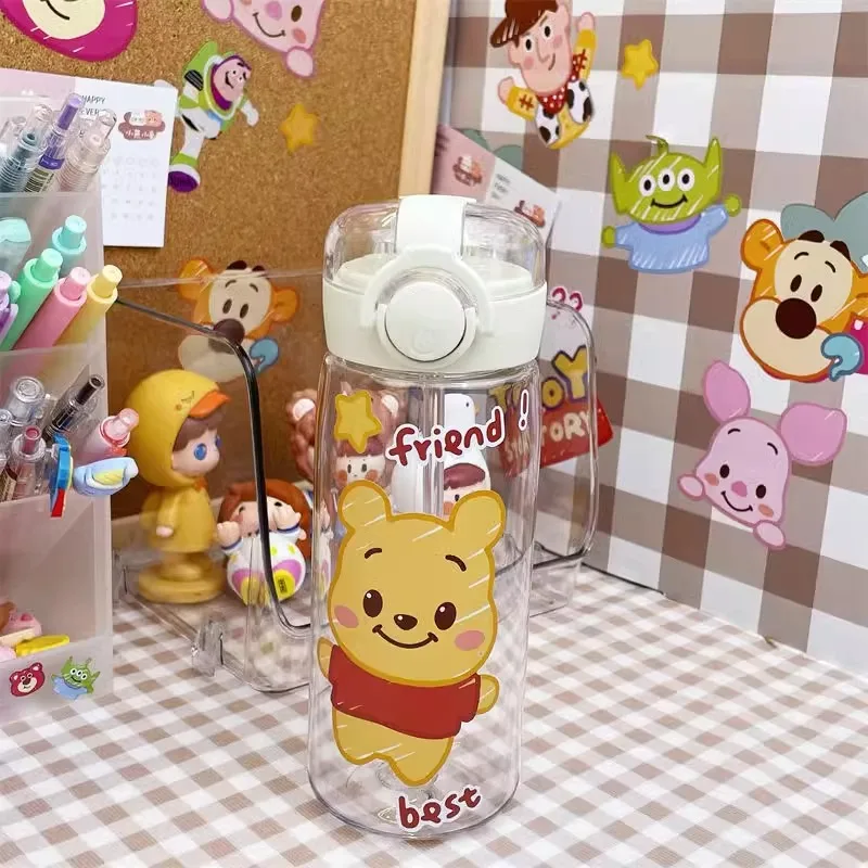 漫画風水筒 夏 高颜值 女子学生 通学用 特製ストローカップ 携帯用 落下防止