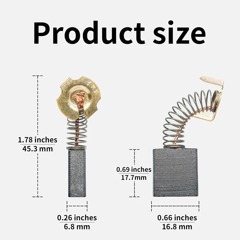 Cepillos de Motor de carbono compatibles con Dewalt D24000/DW713, sierra de inglete, sierra de mesa deslizante, pieza de repuesto de herramienta eléctrica