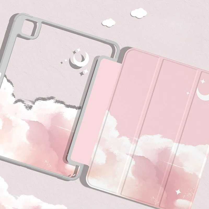 Cloud Smart Stand Case Cover for IPad Air 6 Case IPad 10th Gen Air 5th 4th 10.9 Pro 11 2nd 3rd 4th IPad 10.2 7th 9th 8th Mini4/5