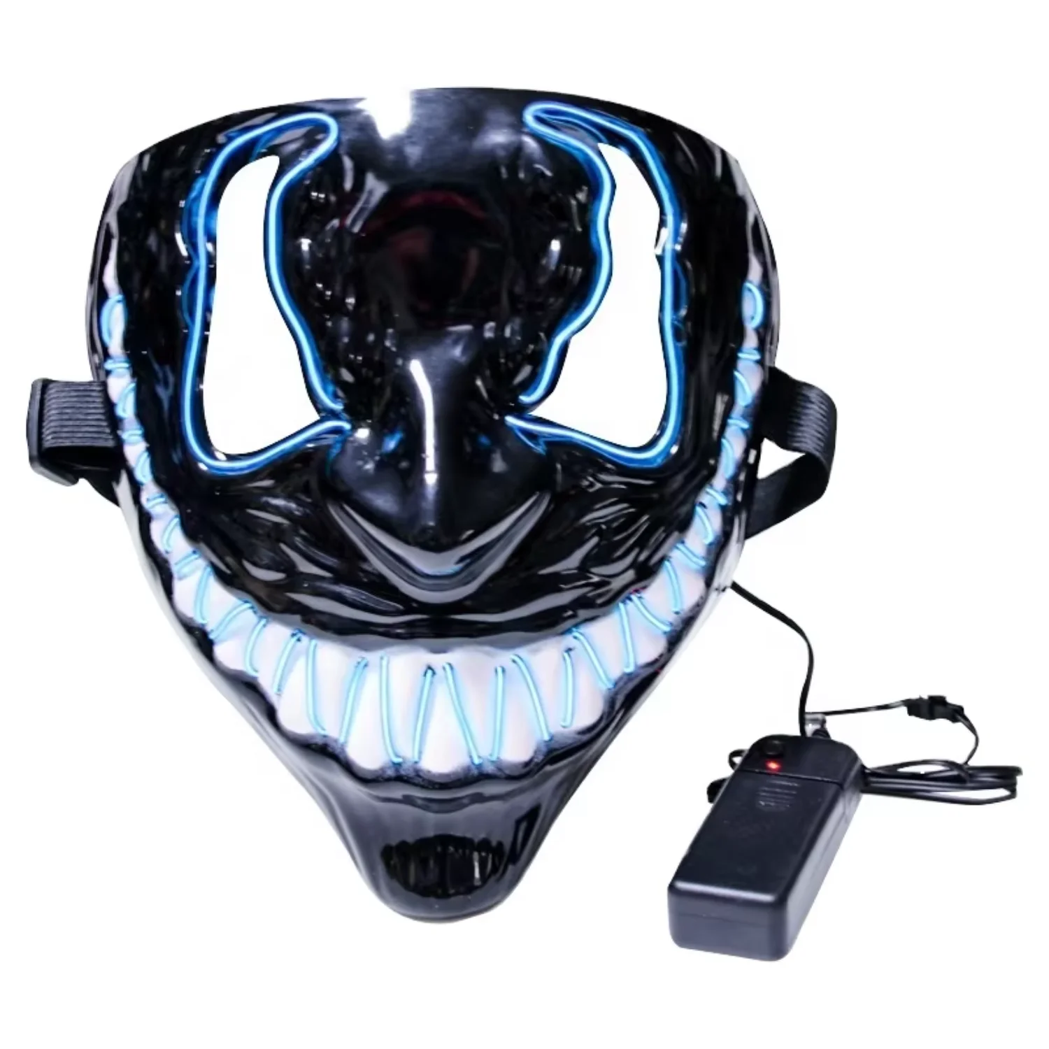 

Wholesale LED Face Mask Glow Luminous Red Blue Black Anime Cosplay Masquerade Party Carnival Rave Halloween Scary ABS