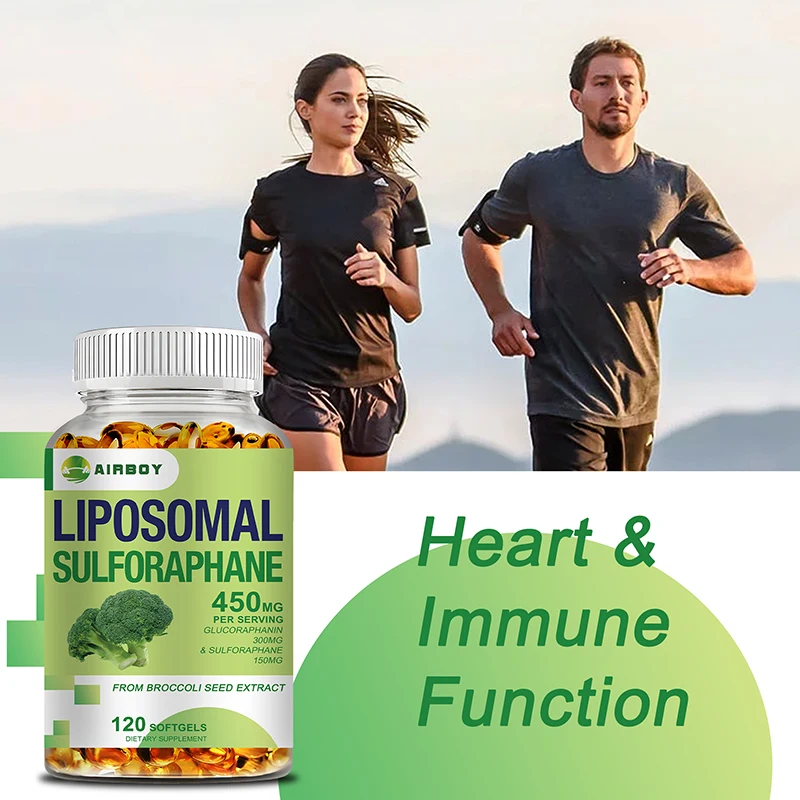 Liposomal Sulforaphane - Supports Skin, Brain, Eye and Heart Health, Relieves Anxiety