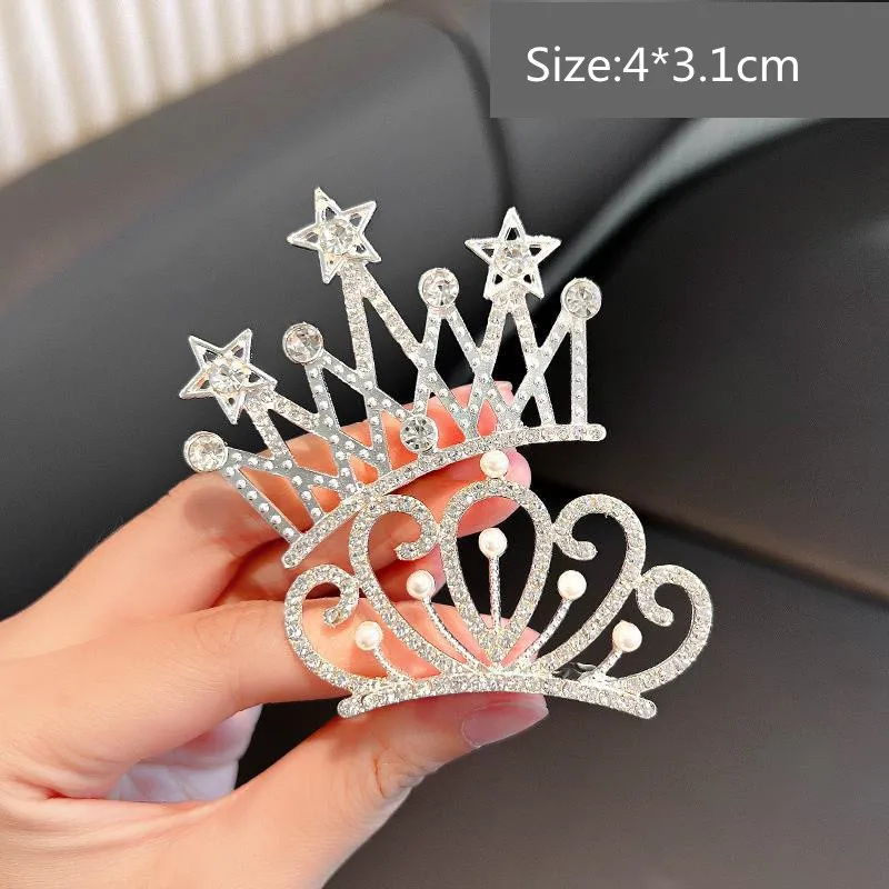 Crown Bows Pet Haircomb Crystal Pet Dog Hair Clips for Puppy Dogs Cat Yorkie Teddy Hair Grooming Pet Hair Accessories