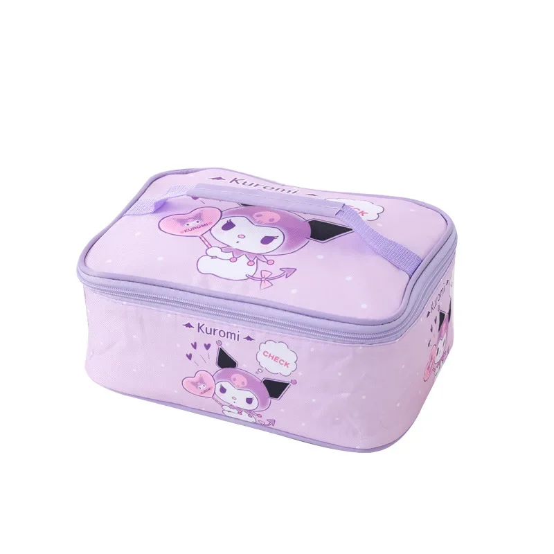 Sanrio Hello Kitty My Melody Child Insulated Lunch Bags Portable High Capacity Picnic Bag Student Lunch Box Ice Pack Thermal Bag