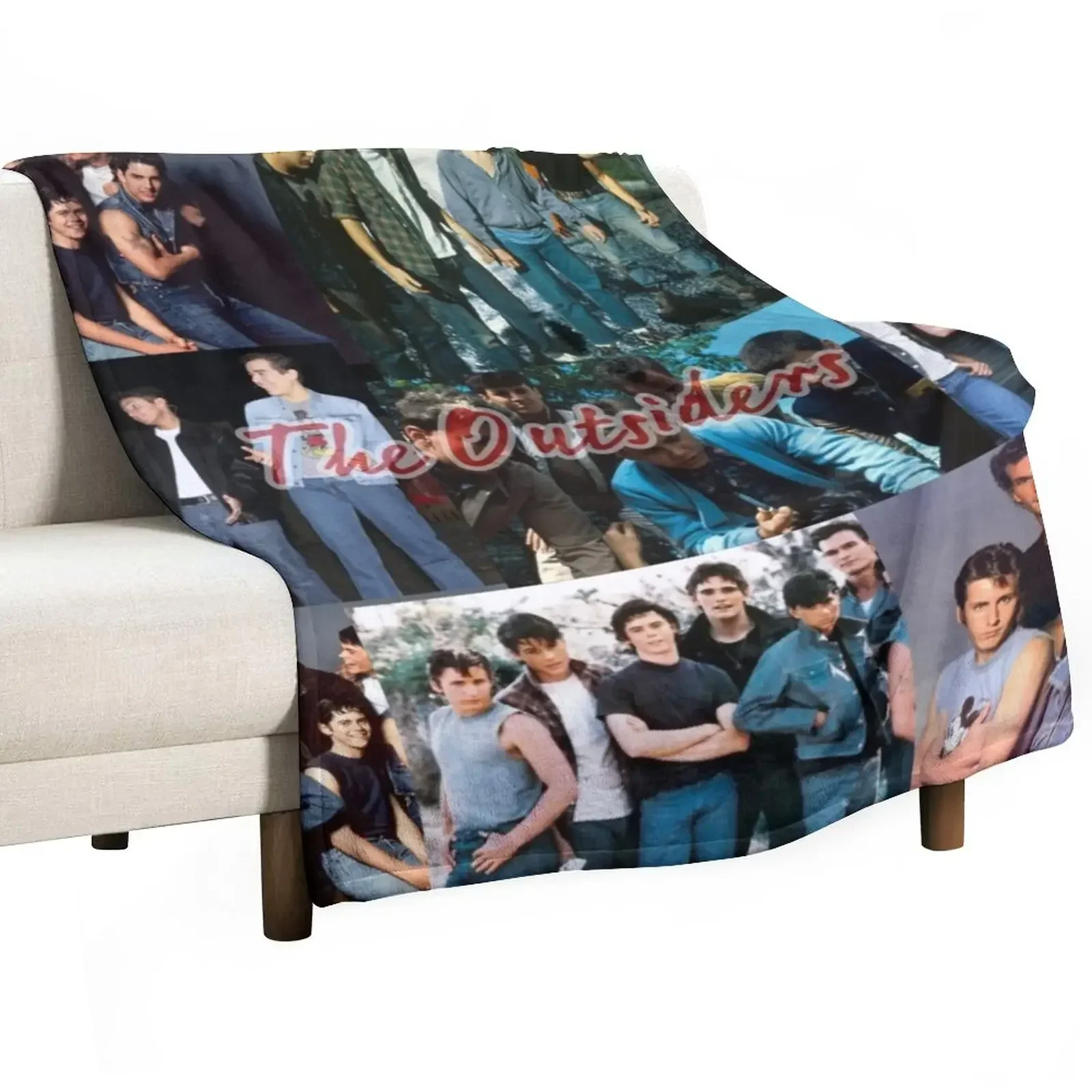 

the outsiders scene collage Throw Blanket bed plaid Decorative Throw Blankets