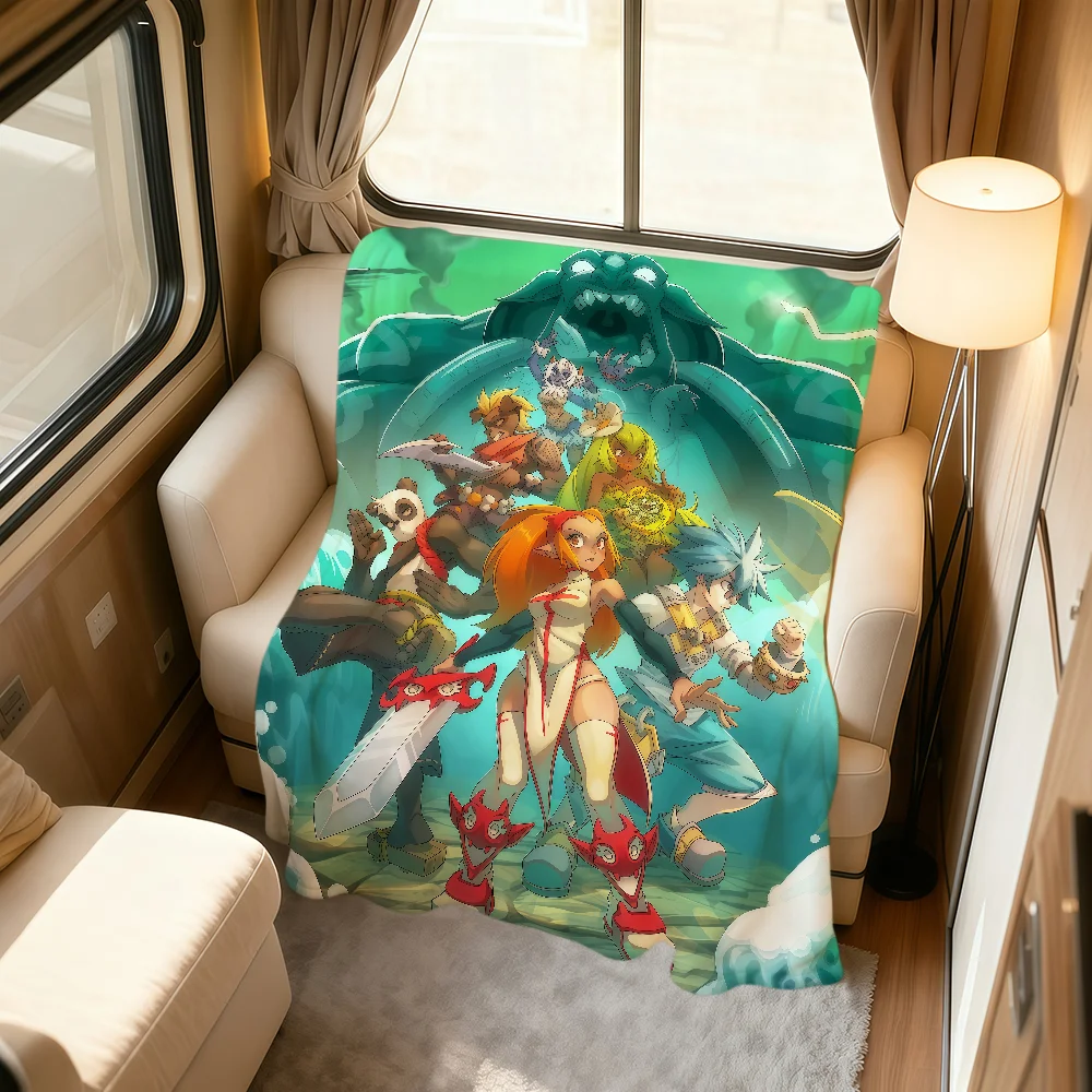 game cute funny art cool W-wakfu Blanket warm soft plush blanket sofa living room nap home bedroom travel gift Flannel pet hogar
