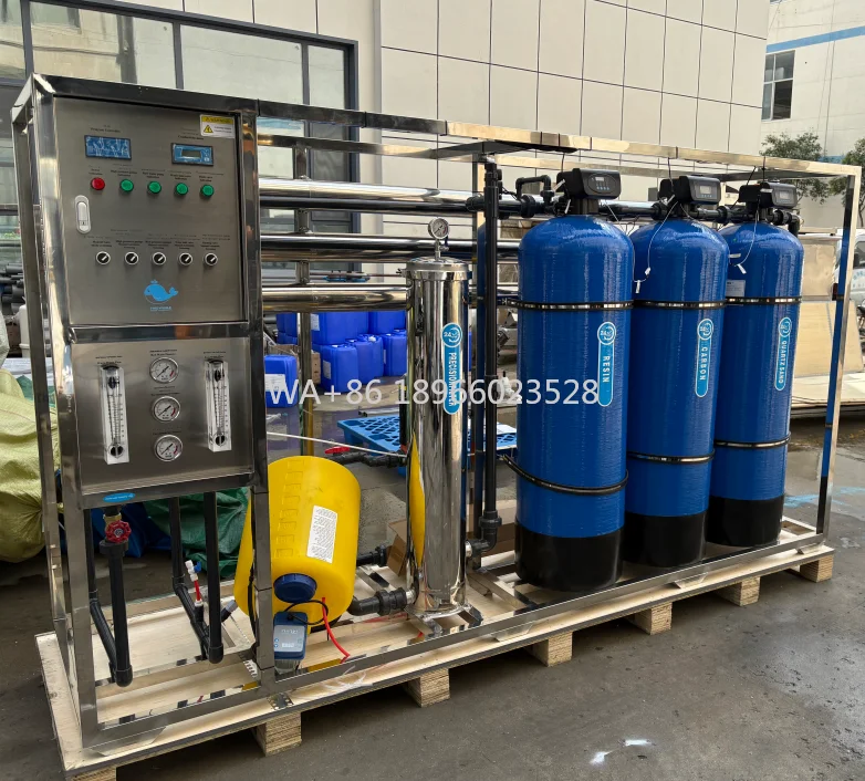 

System PLC Pump Stainless Steel FRP 220V Motor for Pure Water Treatment1500LPH Industrial Reverse Osmosis Water Purification