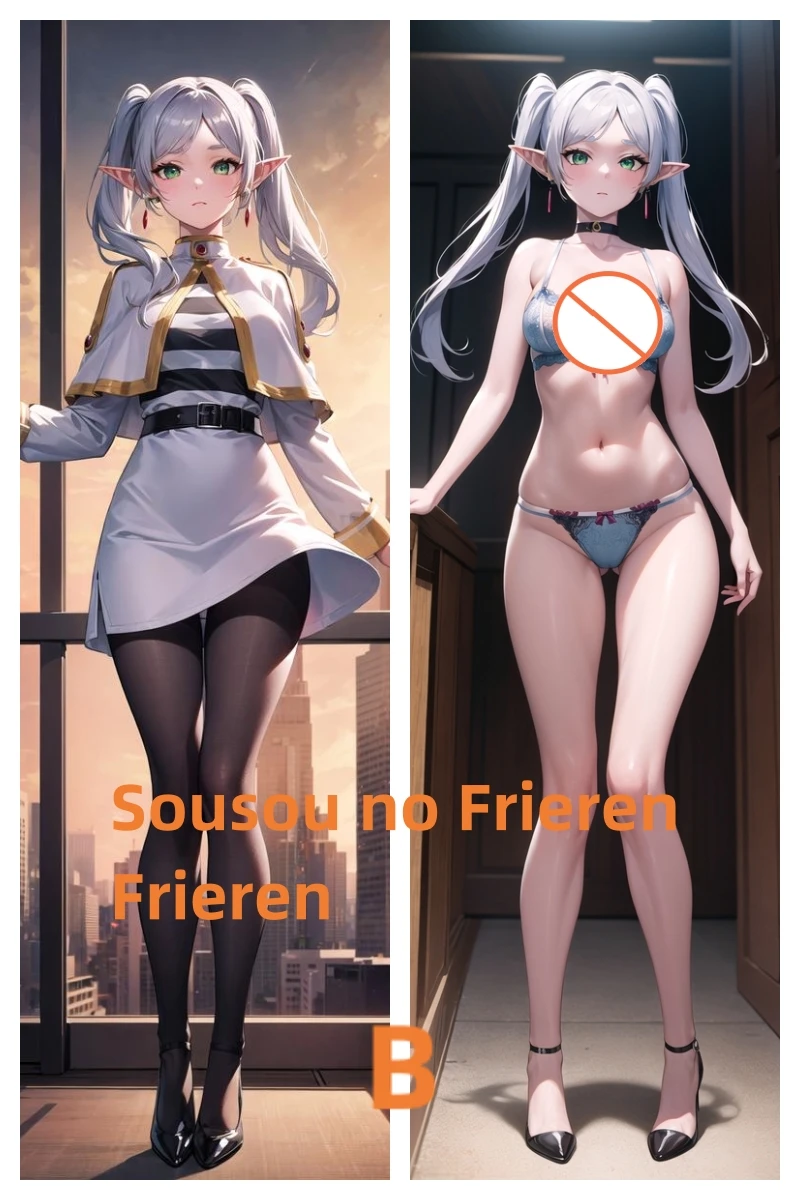 Dakimakura Anime Pillow Case Sousou no Frieren Frieren Double-sided Print Of Life-size Body Pillowcase Gifts Can be Customized