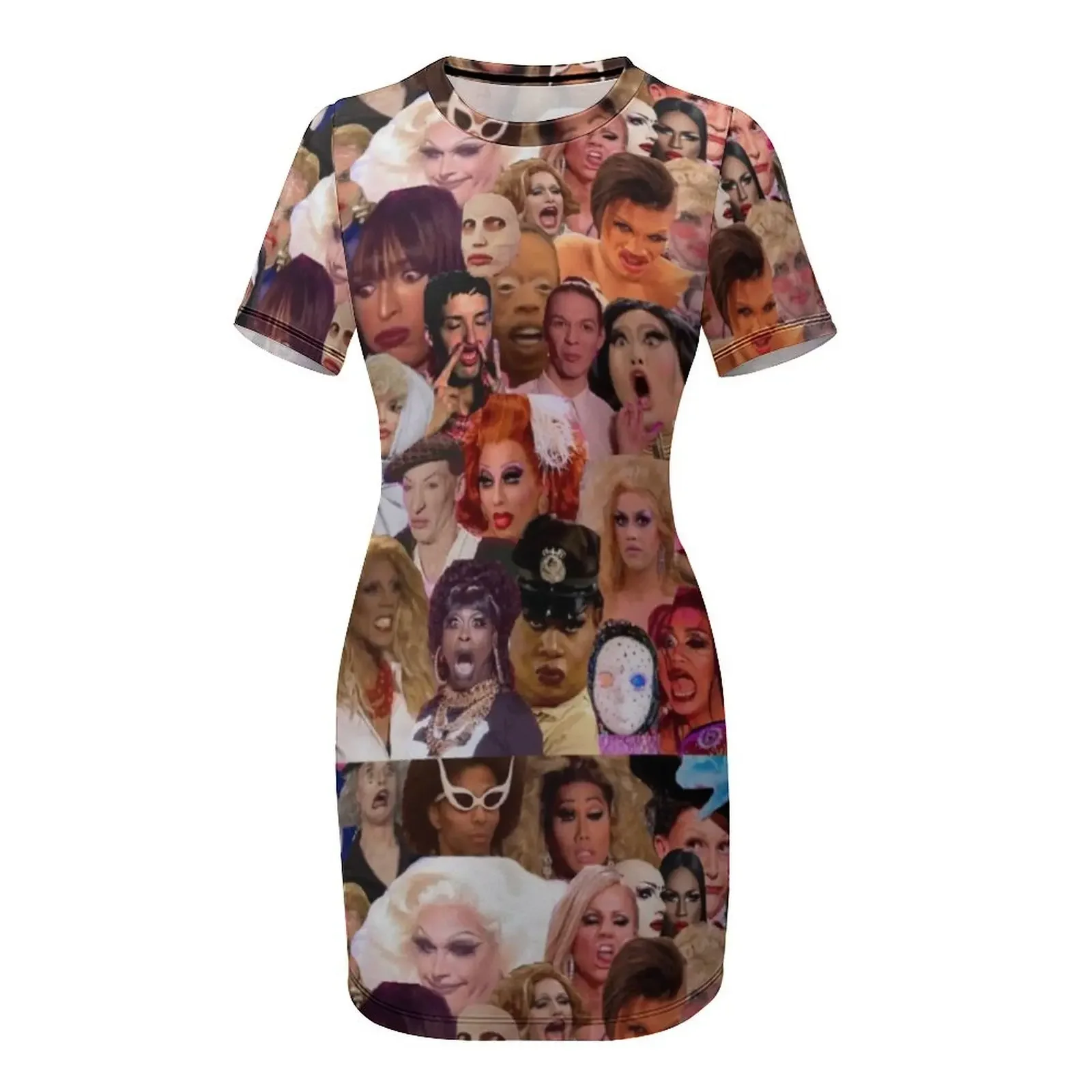 Emblématique Drag Queens collage robe à manches courtes robe de bal 2025 robes femmes été 2025 robes de gala jupe d'été pour femmes robe