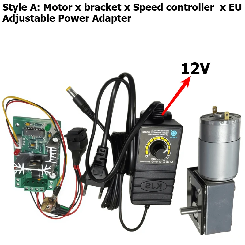 5840-555 DC worm gear worm reducer brushless motor with high torque, speed controller and adjustable power supply