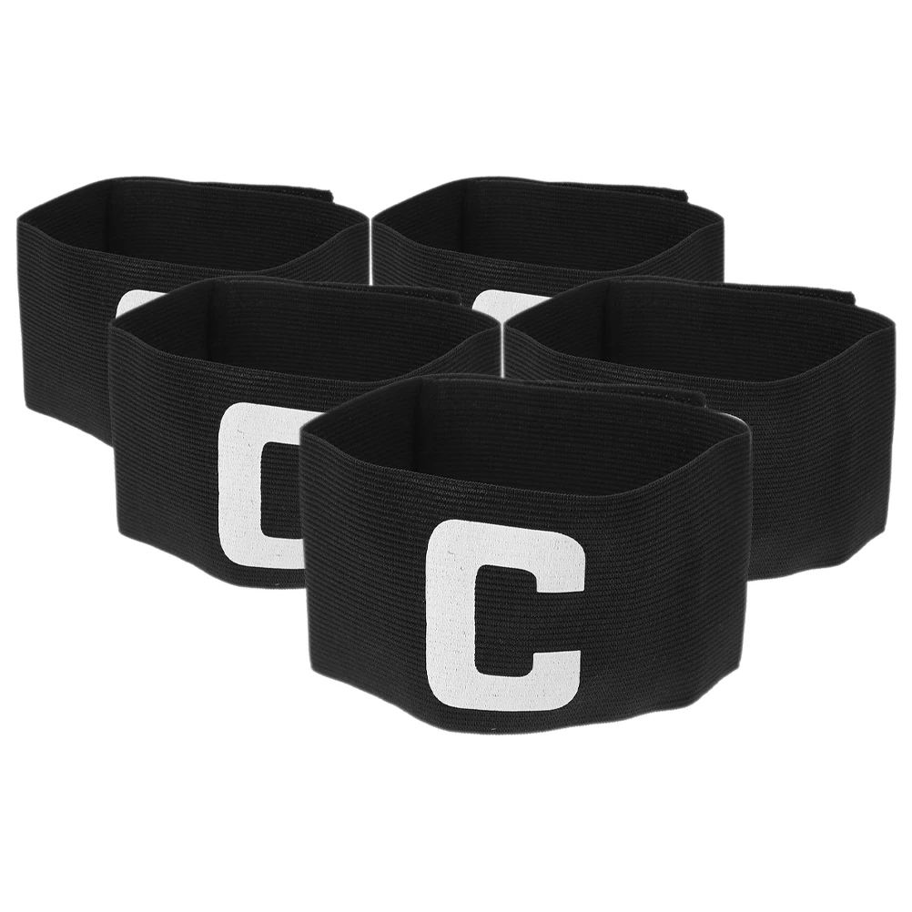 

5pcs Football Captain Armband Sleeves Soccer Team Leader Straps Breathable Arm Bands for Basketball Youth Sports Team