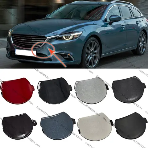 Mazda 6 Atenza 2017 2018 앞 범퍼 견인 후크 커버 견인 아이 캡 자동차 앞 범퍼 견인 후크 커버 캡 트레일러 운반 눈
