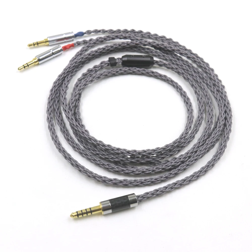 8 Cores Upgrade Cable for Dual 3.5mm Hifiman Sundara Ananda HE1000se HE6se HE400 Denon AH-5200 7200