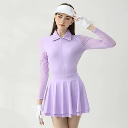 Golfist Golf Summer Women's T-shirt Breathable Long Sleeves Quick Dry Polo Shirt Sports Leisure Women's Apparel