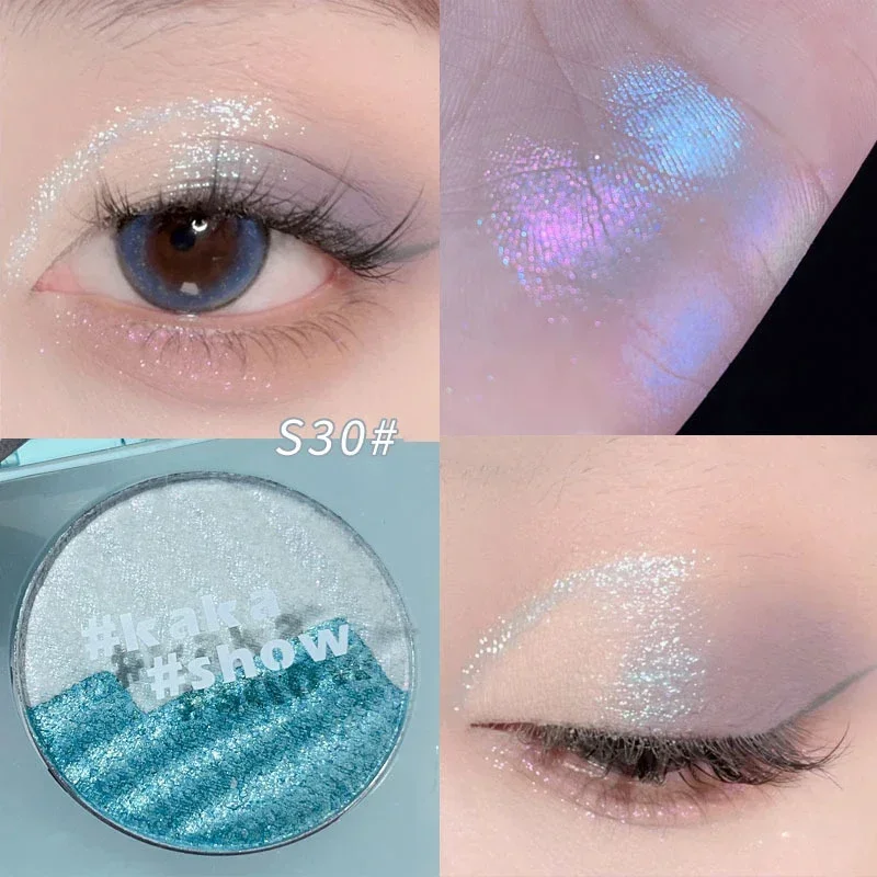 Aurora roxo alto brilho duas cores marcadores paleta maquiagem 3d rosto iluminar contorno shimmer sombra em pó iluminador corporal