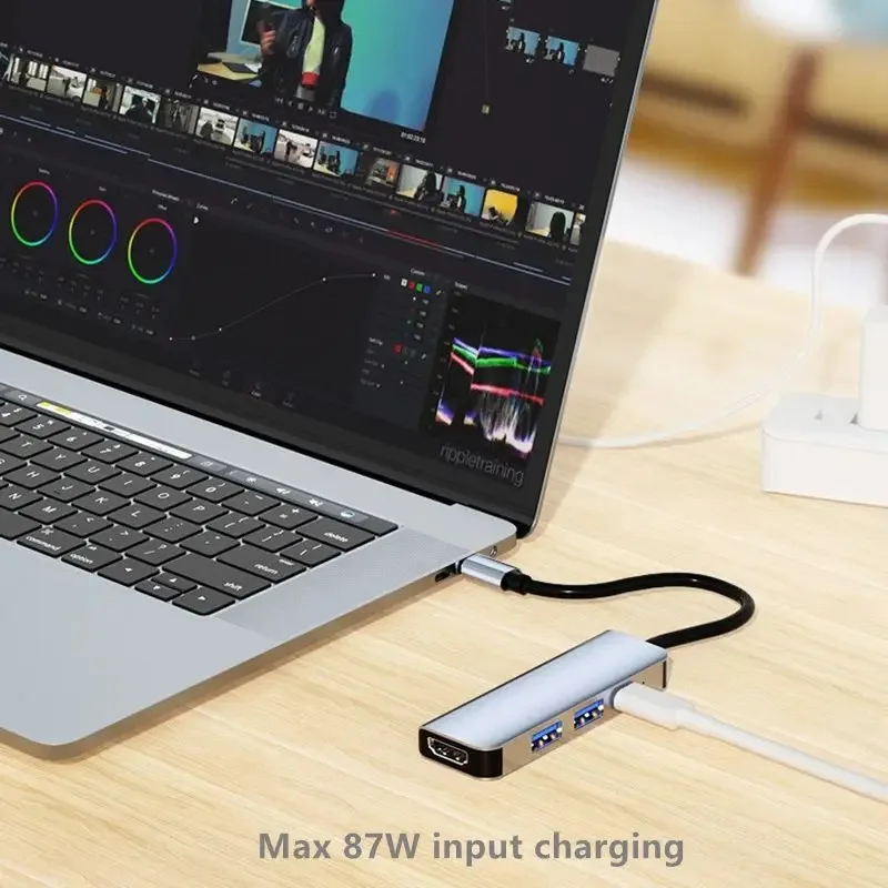 6/5/4/3 poorten USB C Hub naar 4K HDMI-compatibel PD snel opladen USB 3.0 2.0 HUB 4K 30Hz Oplaaddocking voor MacBook iPad Samsung