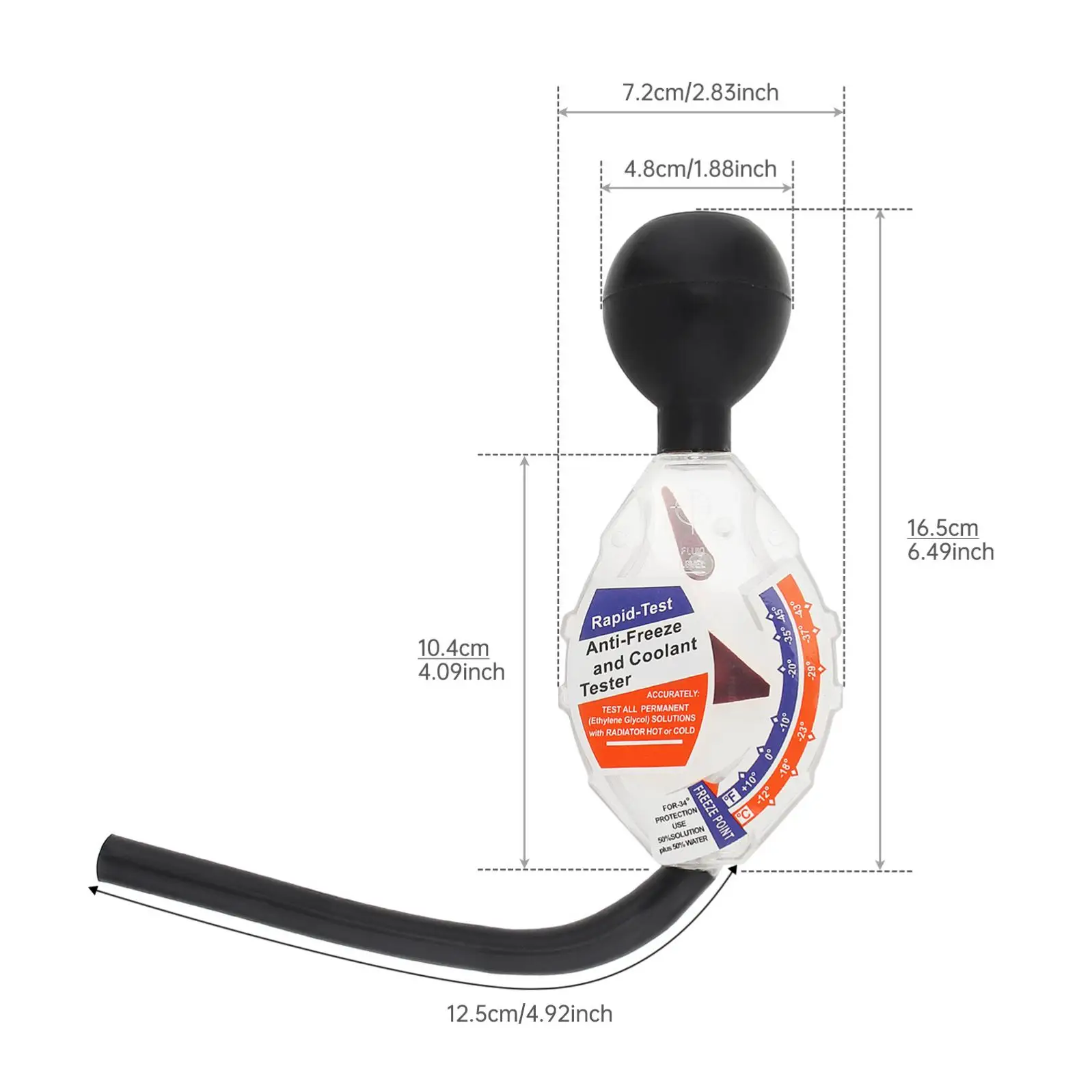 Accurate Coolant Tester Freezing to Boiling Points Anti Freeze Densitometer Coolant Tester for Antifreeze in °C and °F  Displays