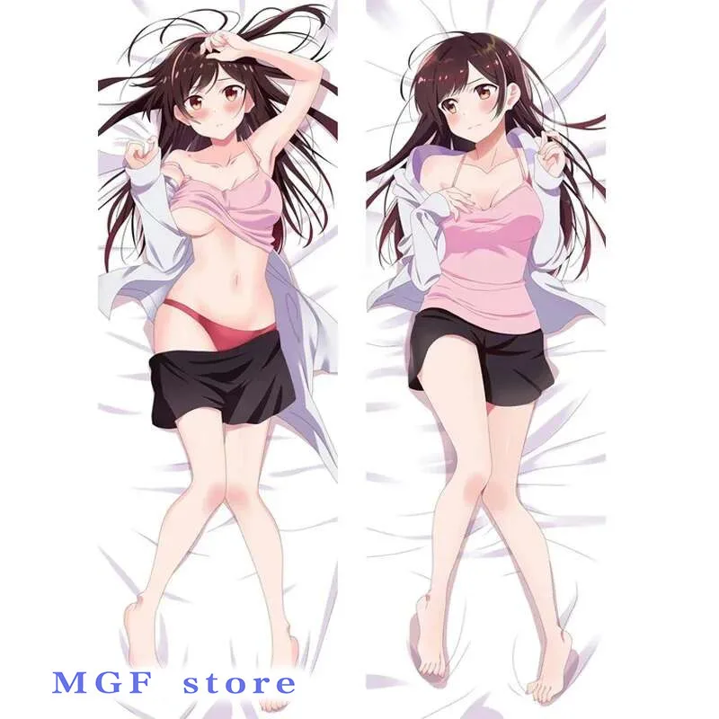 

Japanese Anime Rent A Girlfriend Dakimakura Mizuhara Chizuru Cushion Cover 50*160cm Peakin Fullbody Throw Pillow Case Christmas
