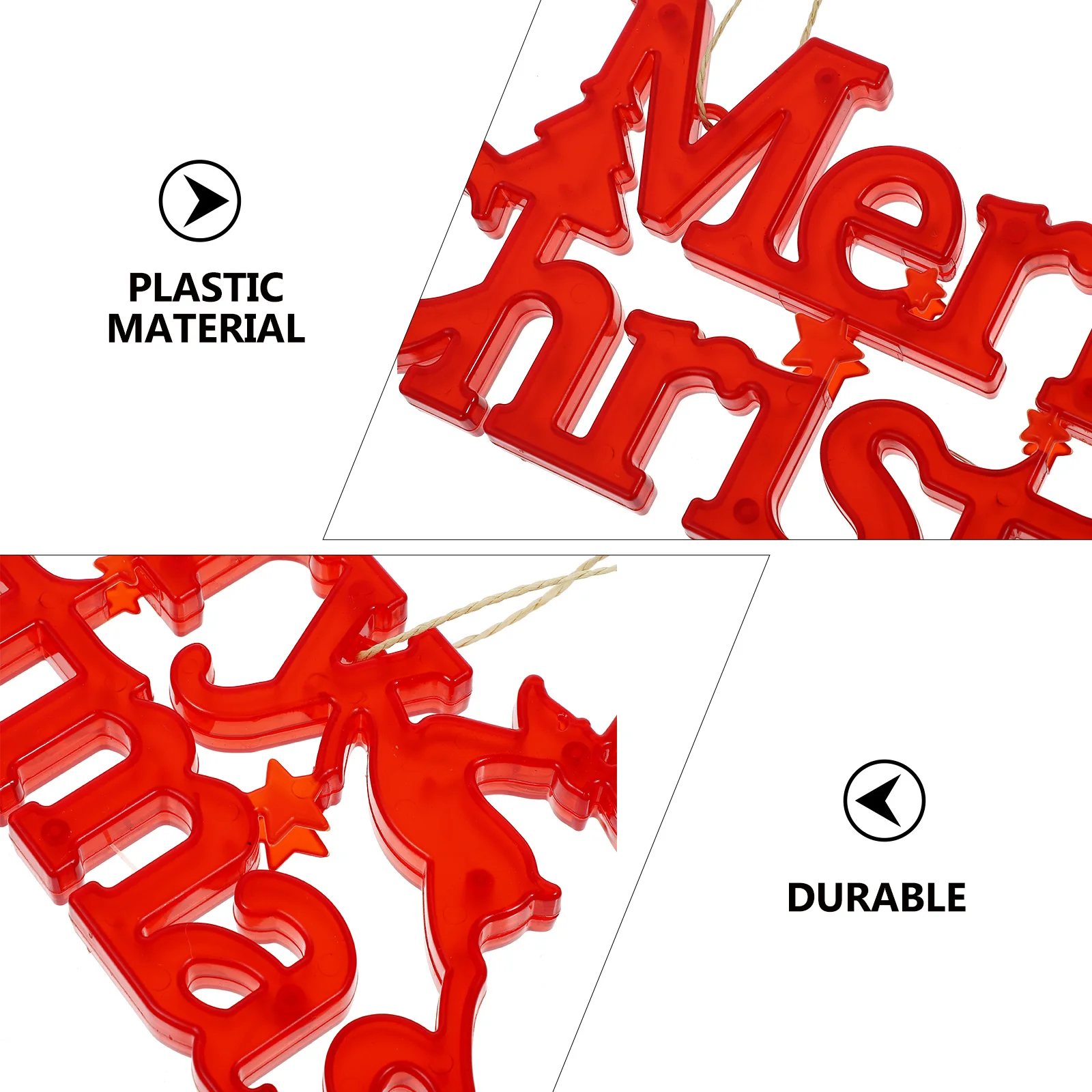 

Merry Christmas Letter Light Board Christmas Garland Hanging Decorative Atmosphere Light Xmas Wreath Party Home Decor Lamp