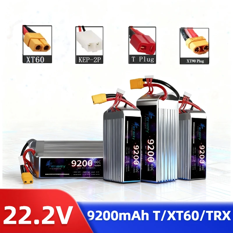 

6S Lipo аккумулятор 22,2 В 60C 9200 мАч большой емкости для радиоуправляемого автомобиля, лодки, грузовика, самолета, БПЛА с EC5 XT90 - гоночный аккумулятор