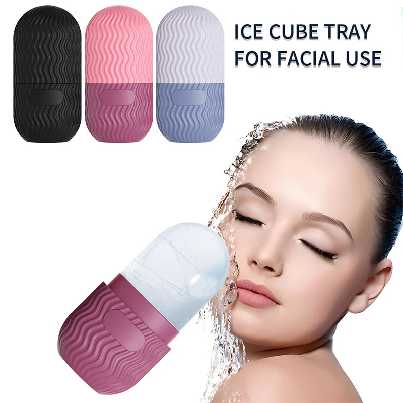 Schönheit Lifting Contouring Werkzeuge Massage Haut Schönheit Make-Up Pflege Werkzeug Welle Stil Silikon Eis Gesichts Roller Hautpflege