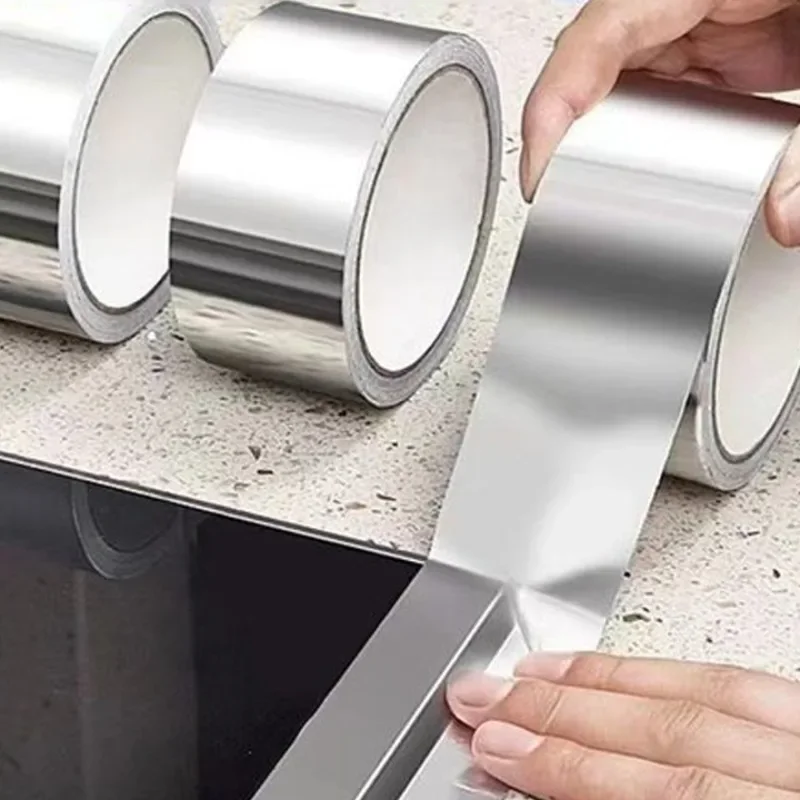 Aluminium Foil Tape Anti-Leakage Duct Tapes Kitchen Waterproof Sticker Heat Resistant Adhesives Strong Patching Pipe Wall Sticky