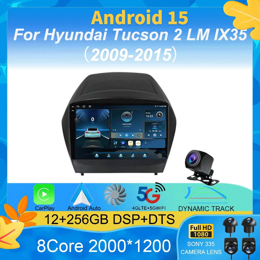 

Android 15 Carplay Auto Multimedia Car Radio Player For Hyundai Tucson 2 LM IX35 2009-2015 Autoradio GPS Stereo 2din Head Unit